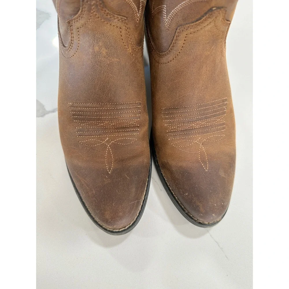 Ariat Western Cowboy Boots Brown Leather Size 7.5B Women's Riding - Picture 5 of 7